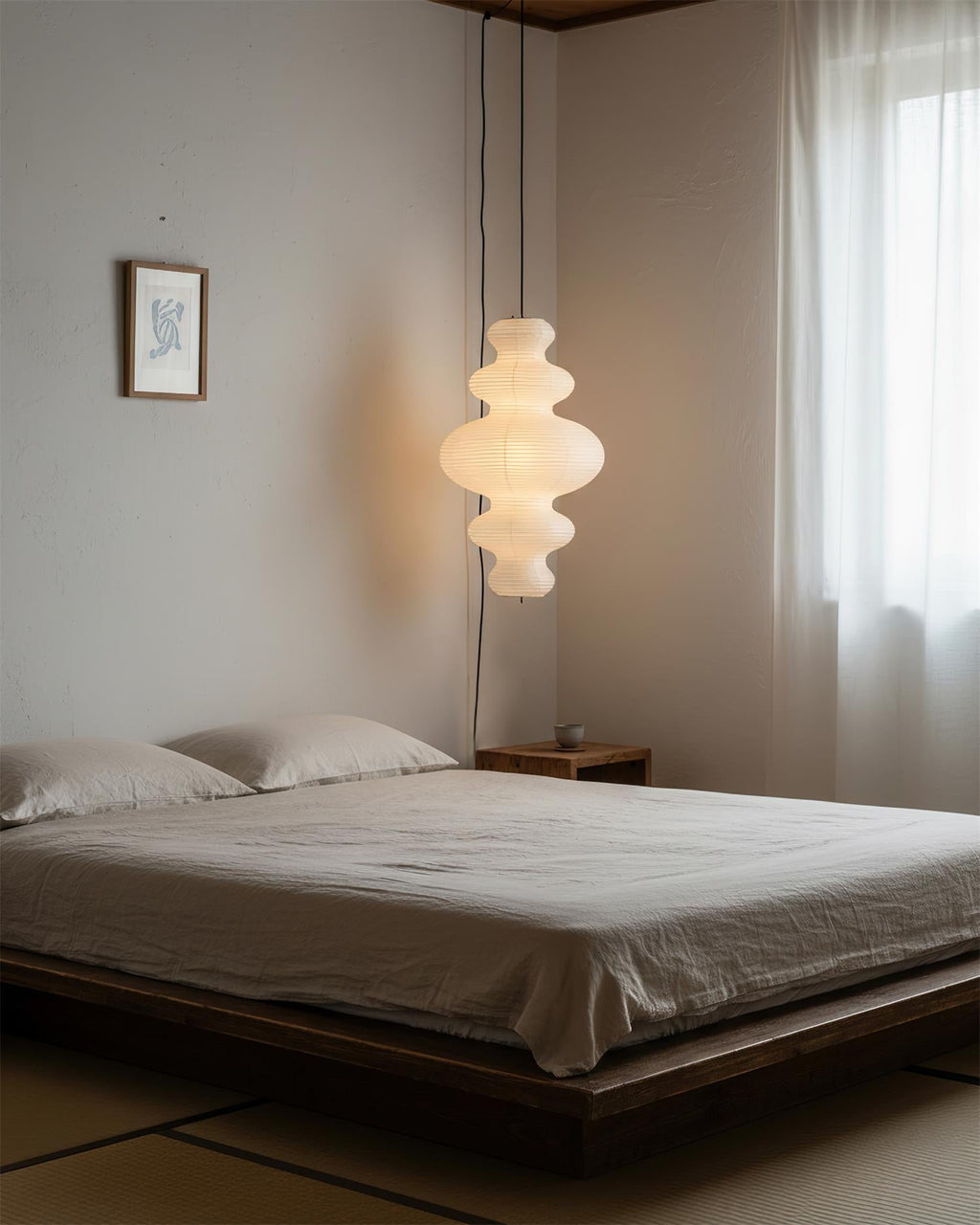 Pendant Light Rice Paper Shade 47 cm Kitchen Pendant Lighting for Sloped Ceilings