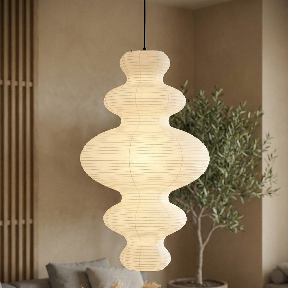 Pendant Light Rice Paper Shade 47 cm Kitchen Pendant Lighting for Sloped Ceilings