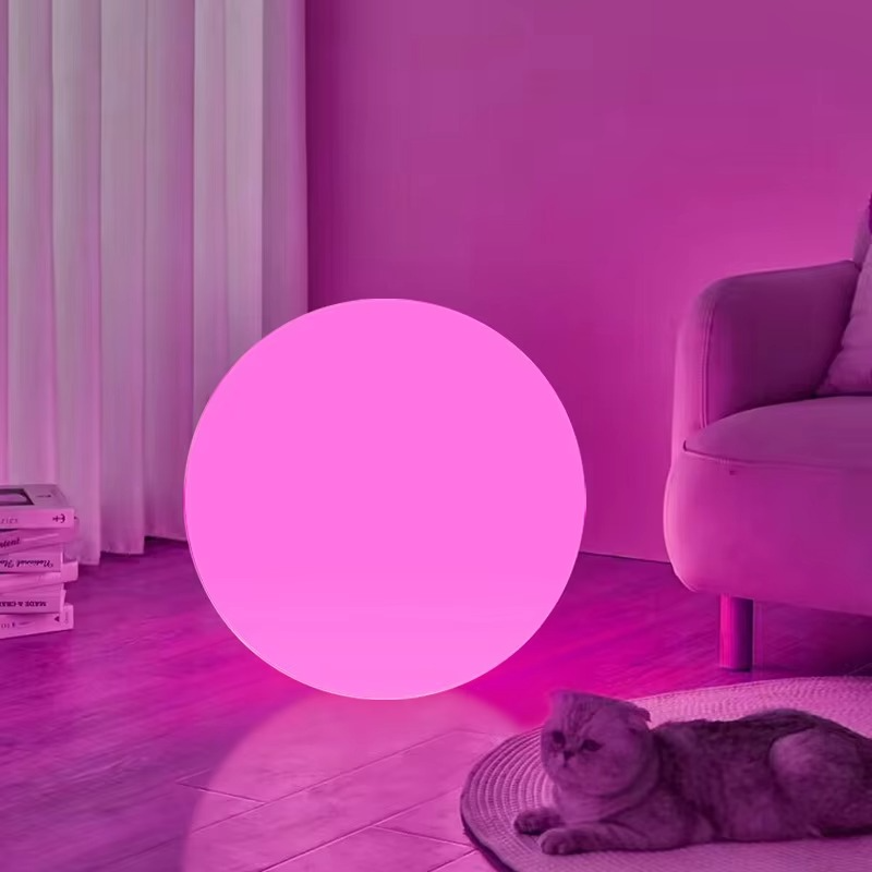 Cordless Table Lamp LED Rechargeable Moon Lamp with 16 Colors and Remote Control
