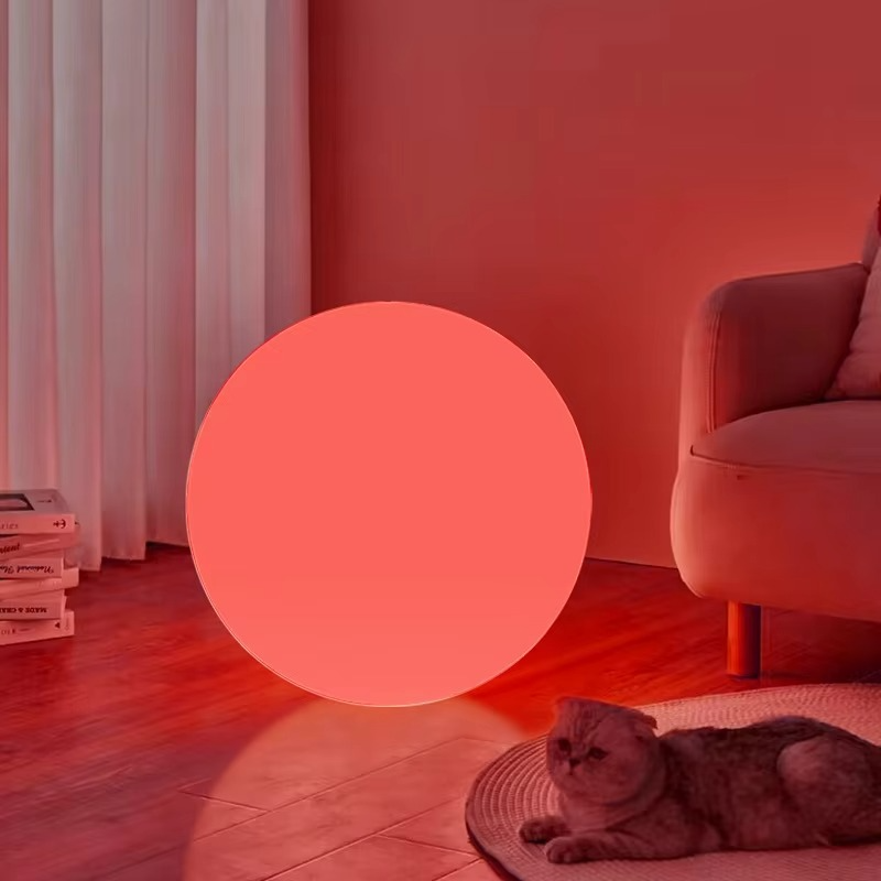 Cordless Table Lamp LED Rechargeable Moon Lamp with 16 Colors and Remote Control
