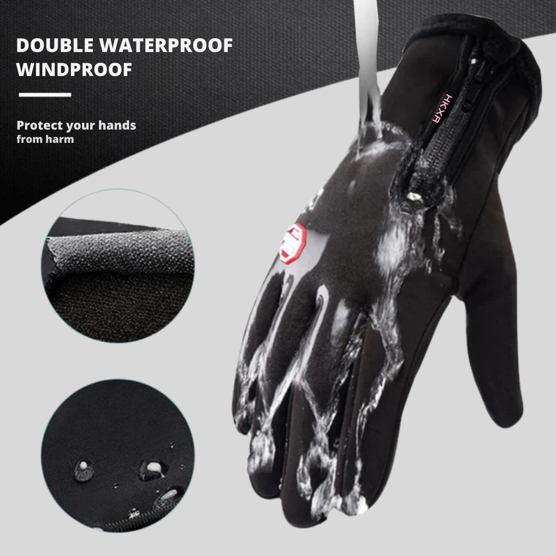 Heated Gloves Unisex Fleece Lined with Textured Palm for Cycling and Ski