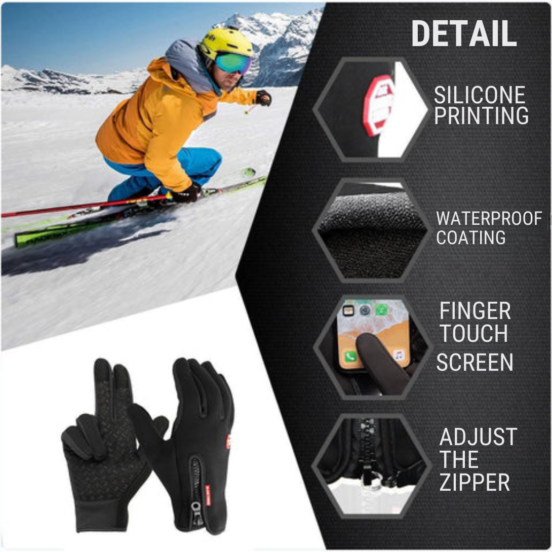 Heated Gloves Unisex Fleece Lined with Textured Palm for Cycling and Ski