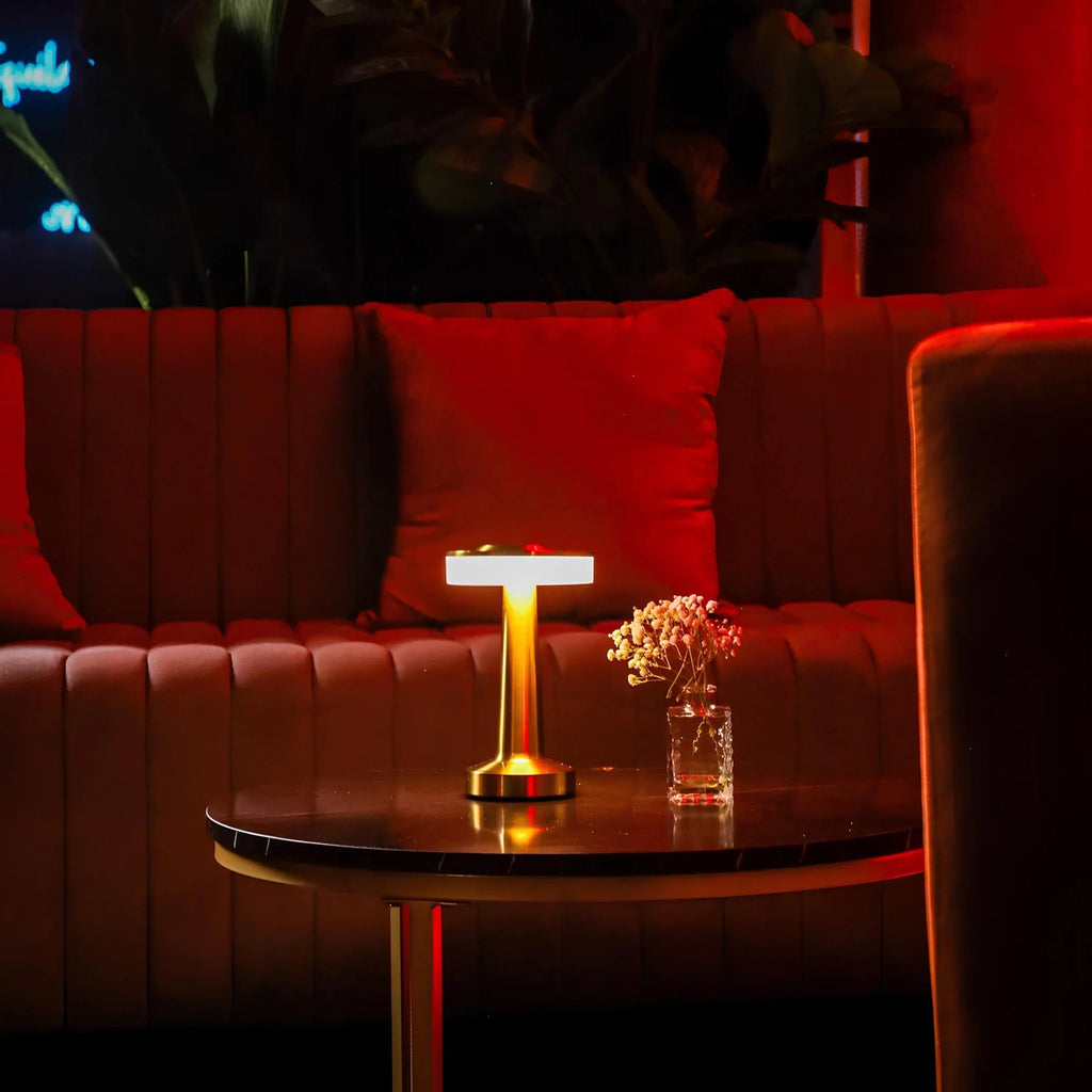 Portable Table Lamp Cordless Rechargeable Retro Table Lamp with Dimming and USB-C Charging