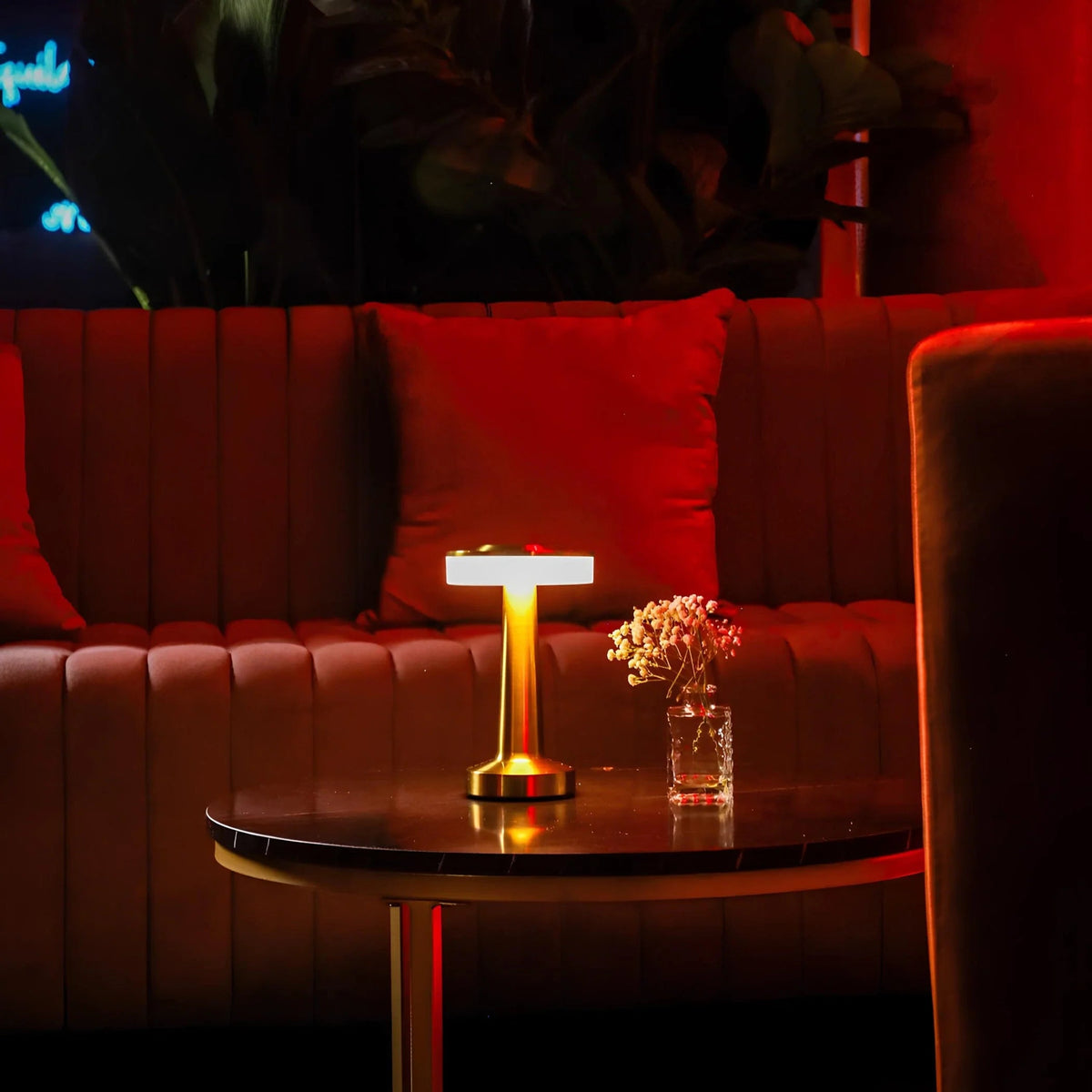 Portable Table Lamp Cordless Rechargeable Retro Table Lamp with Dimming and USB-C Charging
