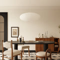 Paper Pendant Light Wabi Sabi Cotton Shade Hanging Lamp for Dining Rooms and Bars