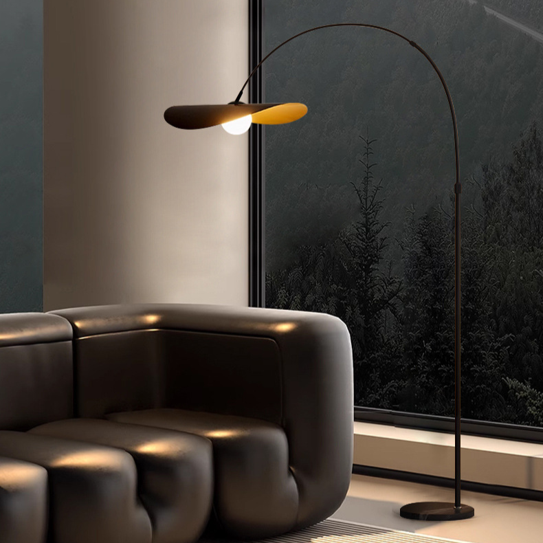 Floor Lamp Wabi Sabi Iron and Acrylic Handcrafted with Adjustable Height to 200 cm