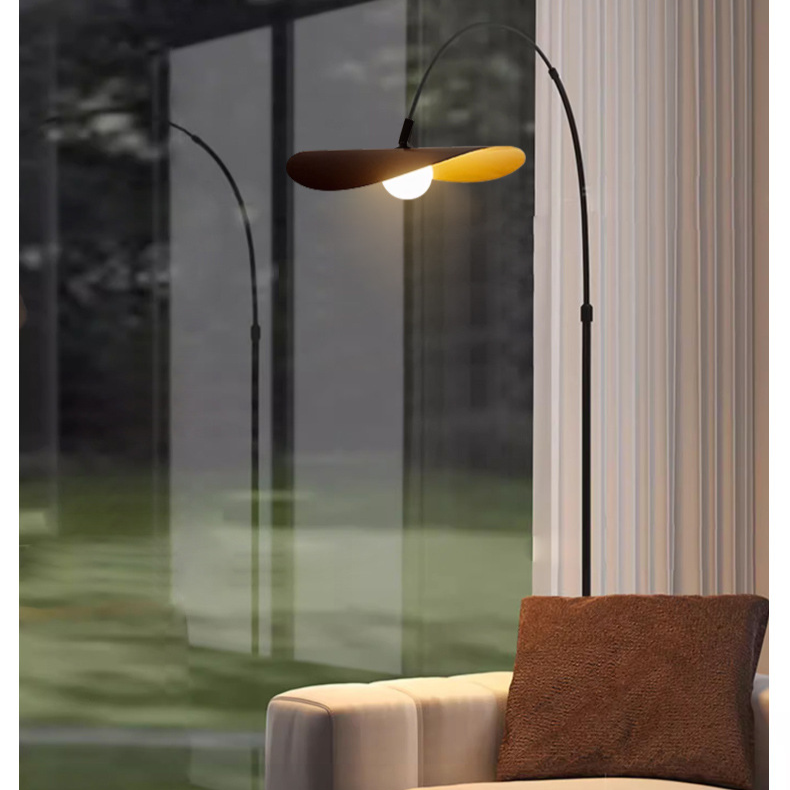 Floor Lamp Wabi Sabi Iron and Acrylic Handcrafted with Adjustable Height to 200 cm