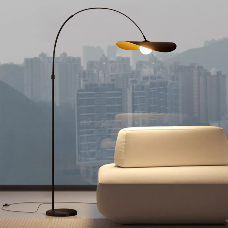 Floor Lamp Wabi Sabi Iron and Acrylic Handcrafted with Adjustable Height to 200 cm
