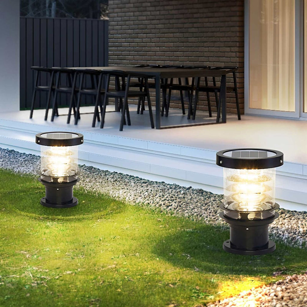Modern Outdoor Lighting LED Garden Bollard Light with IP65 Waterproof Solar or Wired
