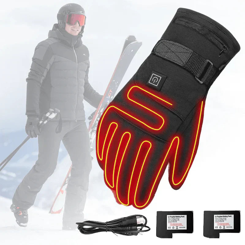 Heated Gloves Rechargeable Waterproof with Three Temperature Settings