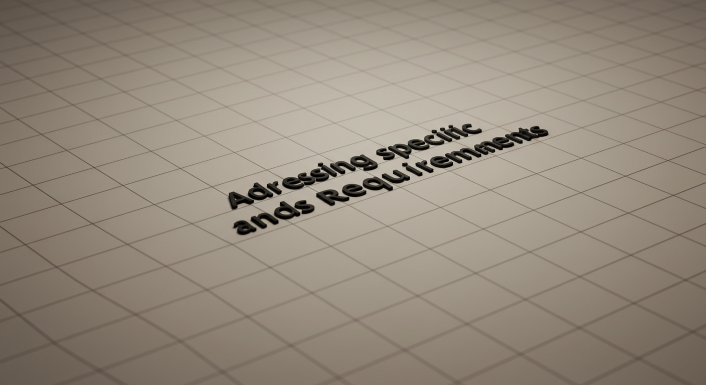 Addressing Specific Needs and Requirements