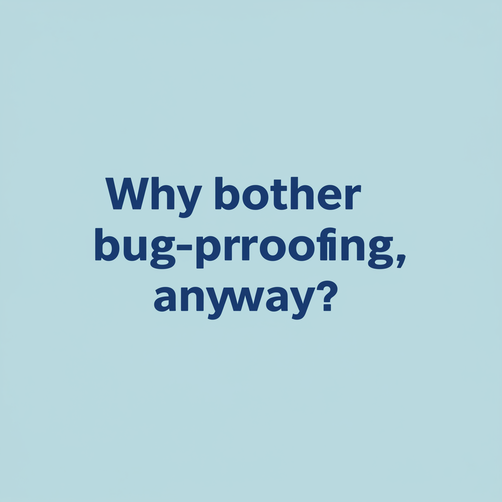 Why Bother Bug-Proofing, Anyway?